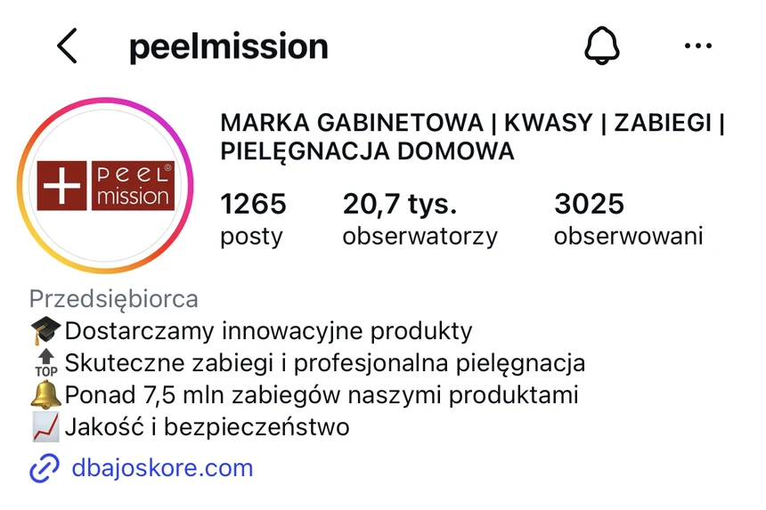 Profil peelmission dziś: 20,7 tys. obserwujących